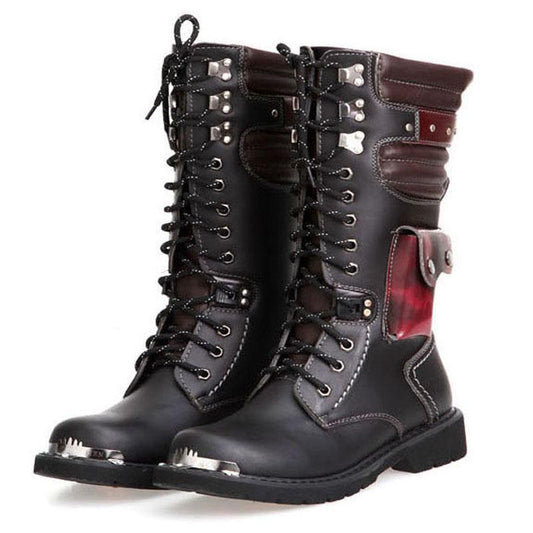 Men's High Boots Men's Martin Boots England Retro Plus Size Men's Military Boots Motorcycle Shoes