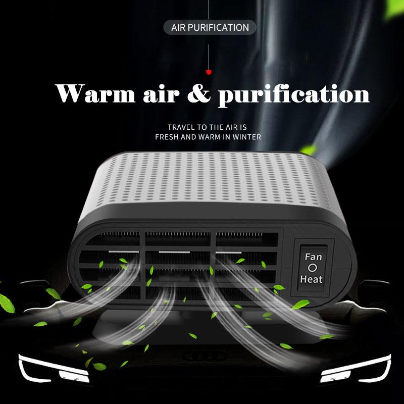 200W Car Heater Electric Clothes Dryer Portable Air Purifier Windshield Defroster for Car Truck RV SUV