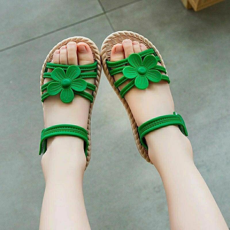 Girls Sandals Gladiator Flowers Sweet Soft Children's Beach Shoes Kids Summer Floral Sandals Princess Fashion Cute High Quality