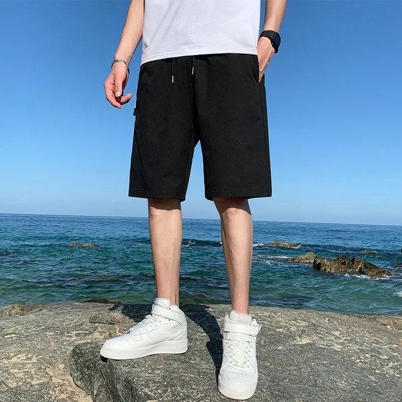 Men's Summer Thin Breathable Casual Shorts Sports Running Loose Five-point Pants Casual and Comfortable Large Size Beach Pants