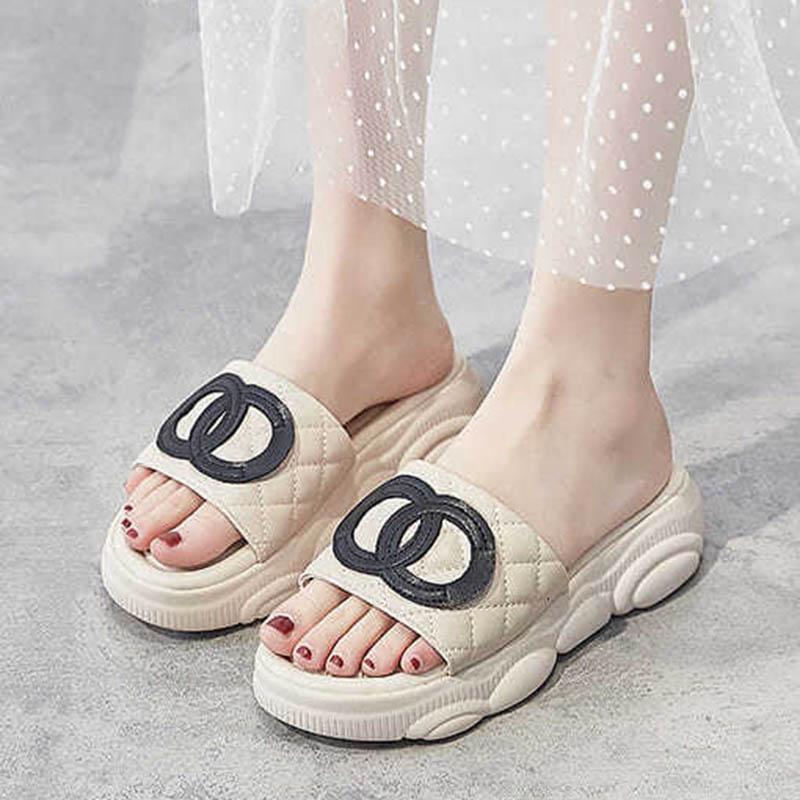 Plus Size 35-40 Women Pu Slippers Outdoor Flat Bohemian Beach Wear-resistant Non-slip Office Lady Sports Thick BottomSandals