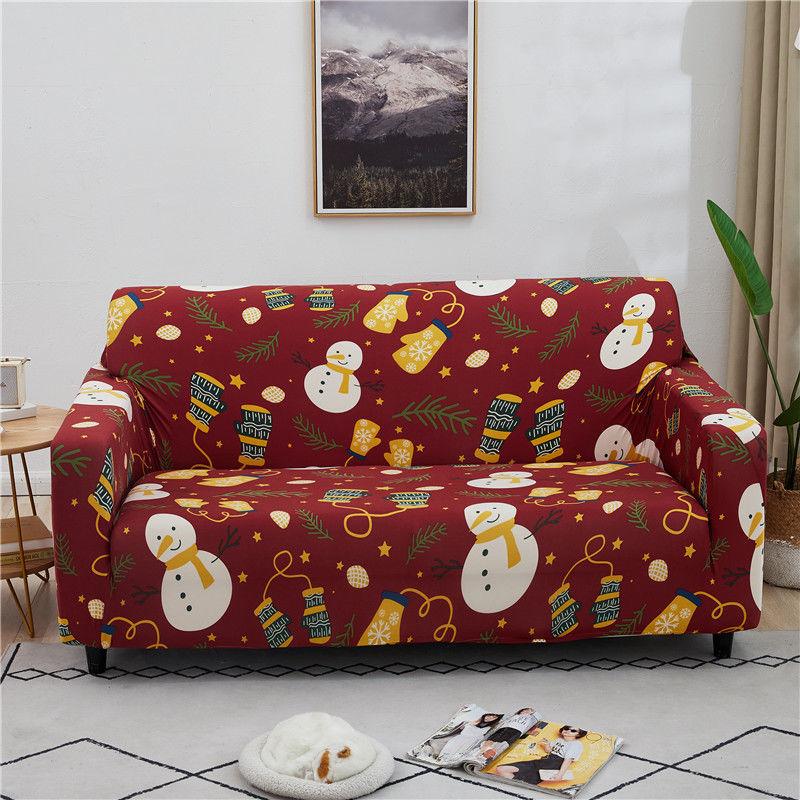 1-4 Seat Sofa Cover Full Cover Universal Cover Fashion Printing Elastic Universal Combination Sofa Cover Leather Sofa Cushion Towel Full Cover Fabric