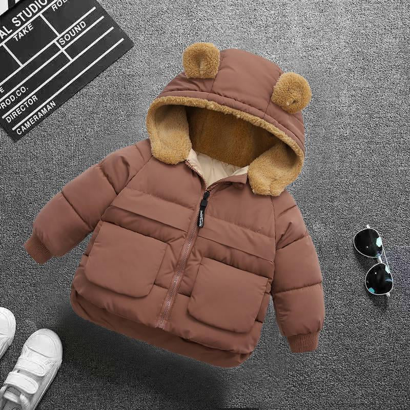 Baby Girls Jacket winter Jacket For Boys Coat Kids Warm Hooded Outerwear Coat Children Clothes