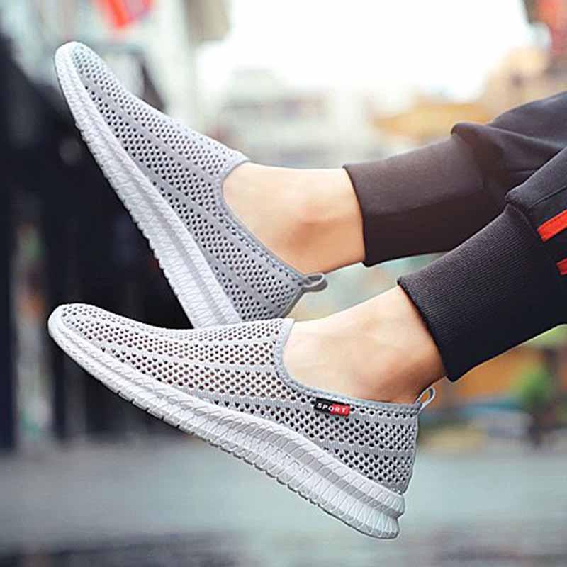 39-44 Men Sneakers Sandals Flying Woven Mesh Breathable Basketball Blade Shoes Shockproof Lightweight Running Shoes Comfortable Deodorant Sport Shoes