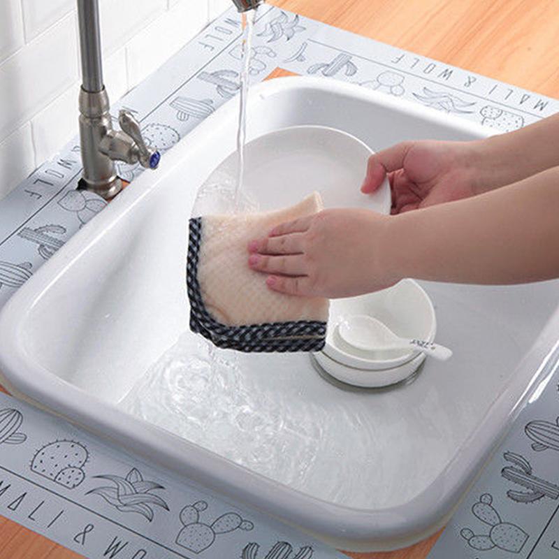 Self-adhesive Sink Waterproof Sticker Wash Basin Sink Oil-proof Sticker Kitchen Stove Top Moisture Absorbent Pad Mildew Proof Sticker