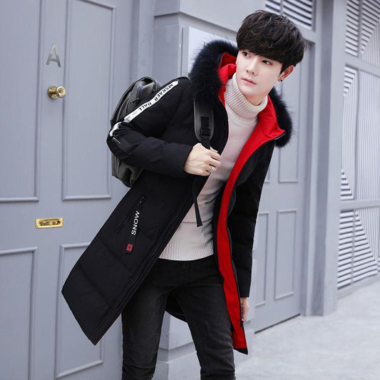 Medium and long section  Leisure Cotton clothing Large size Down jacket Trend Men's clothes  Winter