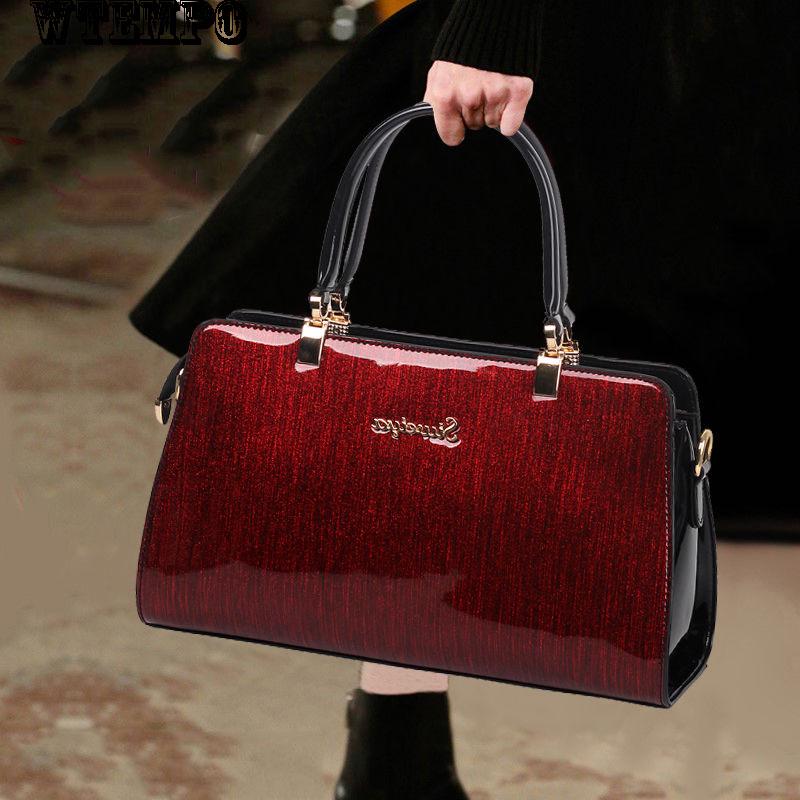 Women's Bag Fashion Handbag Messenger Bag Shoulder Bag Leather Texture Patent Leather Bag