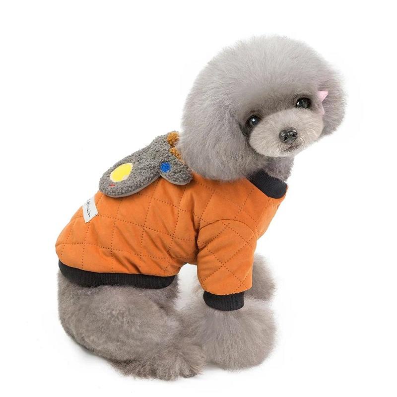 Dog Cat's Winter Clothes Teddy Bichon Small Dog Puppies Coat Pet Autumn and Winter Warm Jacket Outfits Cotton Bear 2 Legs Sleeves Cute Pet Clothing