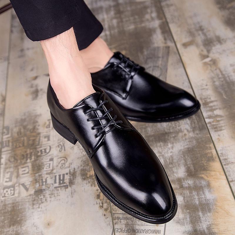 Men's Oxford Shoe Genuine Cow Leather Lace up Formal Shoes Fashion Mens Dress Shoes