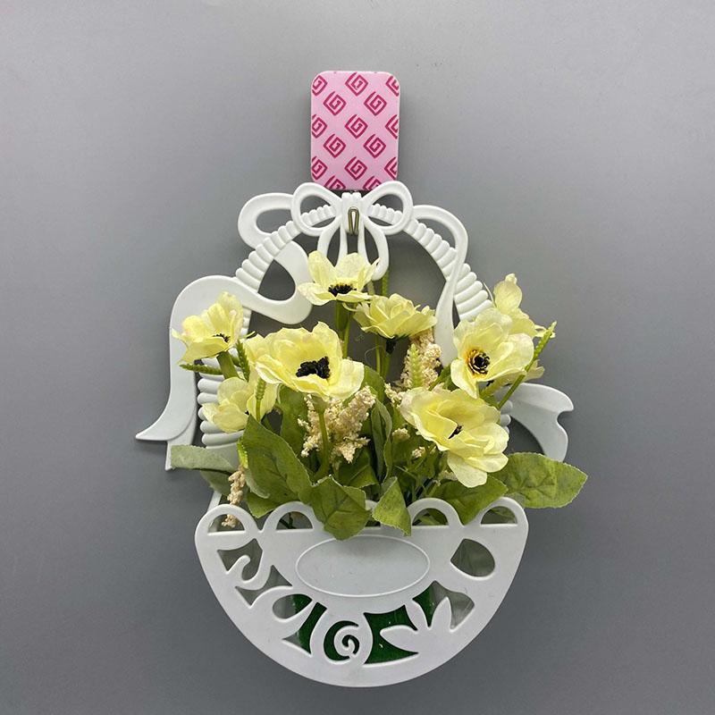 Flower Basket Simple Small Decorations Living Room Bedroom Wall Hanging PieceWall Hanging Simulation Flower Set Silk Flower Artificial Flower Home