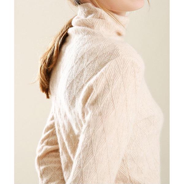 Spring and Autumn Cashmere Knitwear Pile Pile Collar Bottoming Shirt Turtleneck Slimming Warm Sweater Women