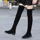 Over-the-knee Boots Women's Boots Autumn and Winter Thin Legs Elastic Women's Boots Flat-bottomed High Tube