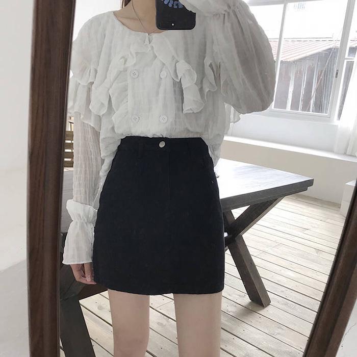 Women Summer High Waist Skirt Casual Solid Color Anti-Darkening Mini Thin Sexy A-line Denim Skirt