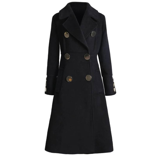 Wool Blend Jacket Winter Tweed Coat Women Long Sleeve Elegant Overcoat Autumn Winter Streetwear Coat