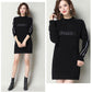 Autumn and Winter Fluffy Bottoming Shirt Loose Mid-length Knitted Sweater Pullover Simple Dress