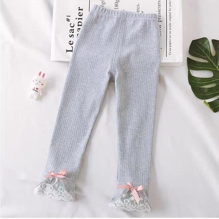 4 To 8 Years Spring Autum Cute Girl Trousers High Quality Cotton Girls' Leggings Soft Knitted Pants for Children's Legging