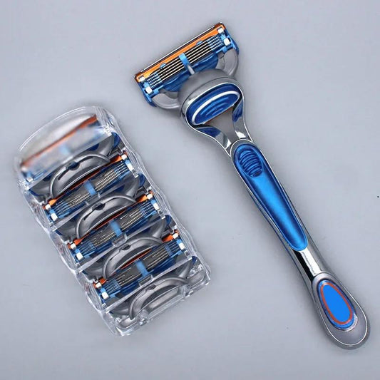 Men's Manual Razor Old-fashioned Razor Manual Double-sided Knife Holder 5-layer Induction Blade