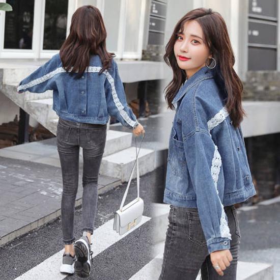 2019 Denim Jacket Blue Bomber Short Jeans Jacket Casual Ripped Denim Outwear Slim Jeans Jack Coat