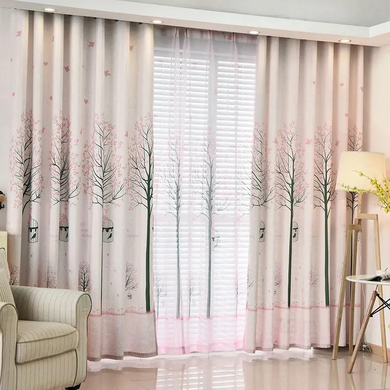 Blackout Curtains, Household Velcro, Self-adhesive Shading Bedroom, Living Room, Atmospheric Rental House Curtains (150×270cm)