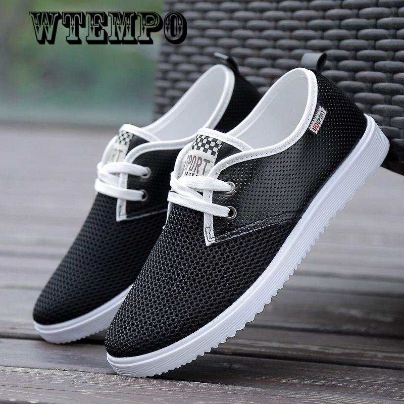 Summer Men's Casual Shoes  Trend Breathable Mesh Shoes Hollow