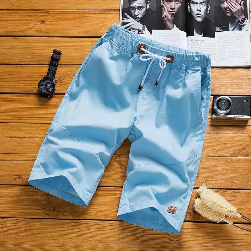 Casual Shorts Men's Summer Slim Cotton Shorts Trendy Beach Sports Shorts