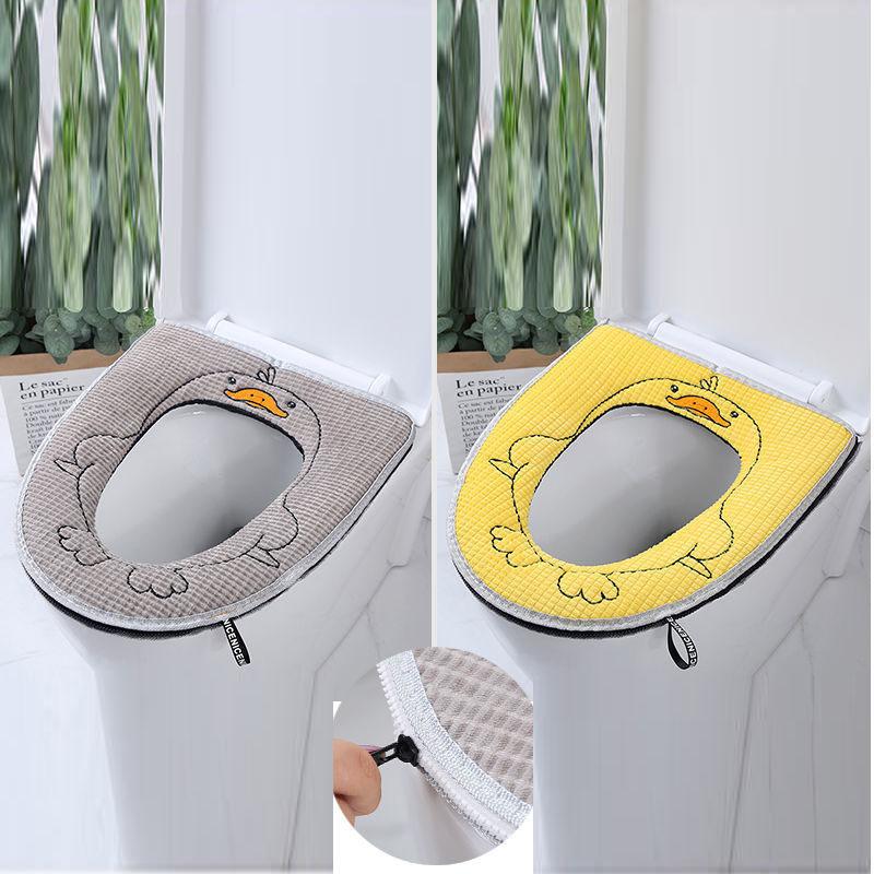 Two-piece Household Toilet Seat Gasket Four Seasons Waterproof Universal Toilet Cushion Winter Toilet Toilet Cushion Zipper Toilet Seat Cover