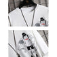 Men's Sweater Korean Version Trend Spring and Autumn Ins Pullover Loose Large Size Long-sleeved T-shirt Youth Top Clothes Male