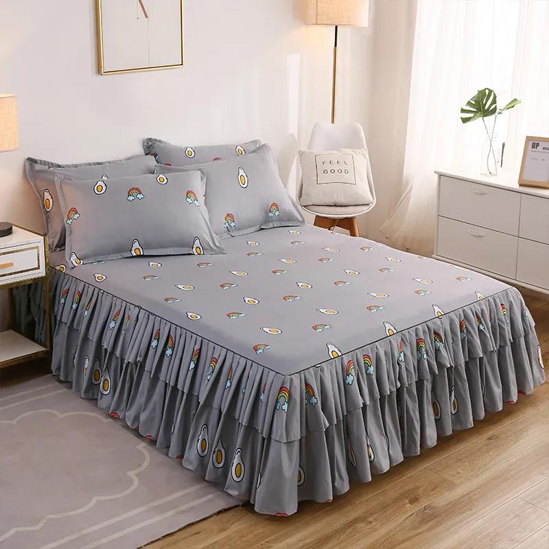 Cotton Mattress Cover Non-slip Fixed Cotton Bed Sheet Bedspread Simmons Protective Cover