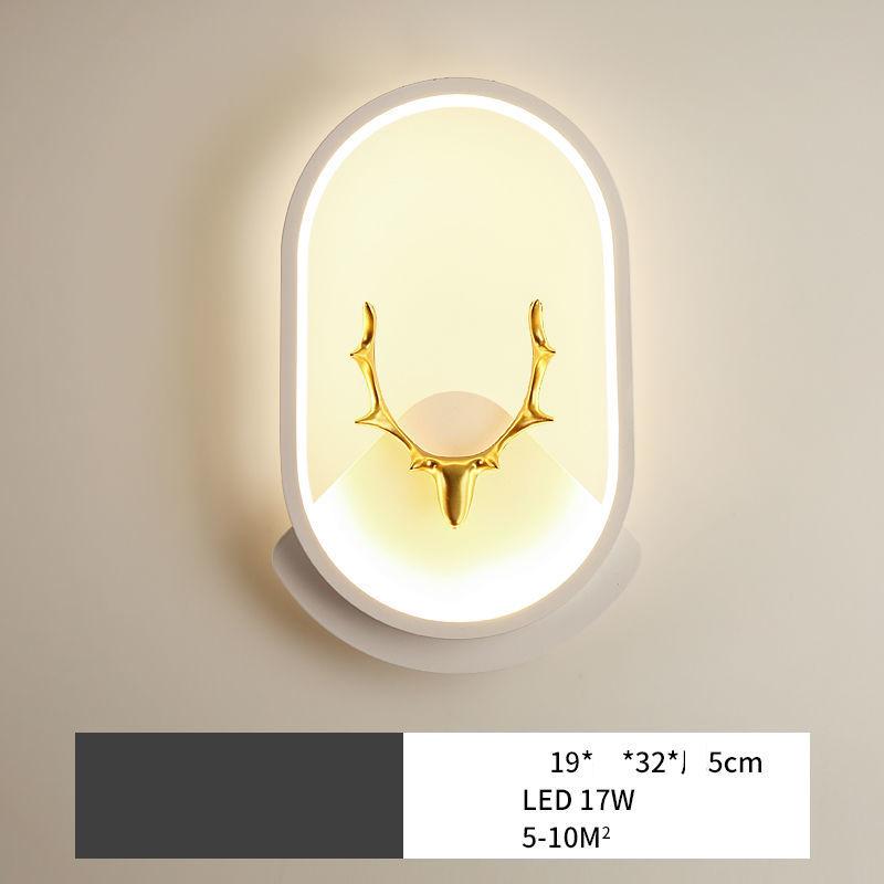 Nordic Antler Wall Lamp Modern Minimalist Aisle Balcony Bedroom Bedside Wall Lamp Warm Living Room Background Wall Lamp