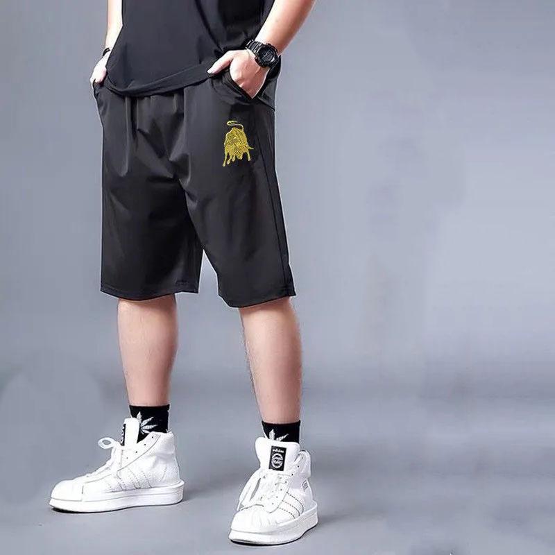 Summer Men's Youth Loose Casual Shorts Large Size Breathable and Comfortable Five-point Pants No Restraint Quick-drying Outer Wear Shorts