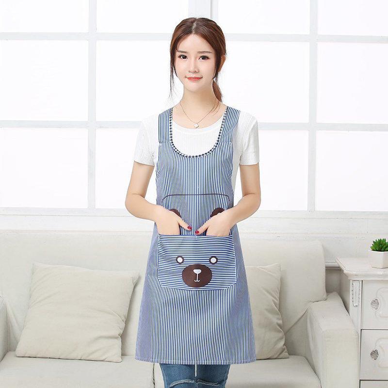 Cute Apron Women's Overalls Anti-fouling Oil-repellent and Waterproof Kitchen Dressing Overalls Waist Dressing Apron Overalls