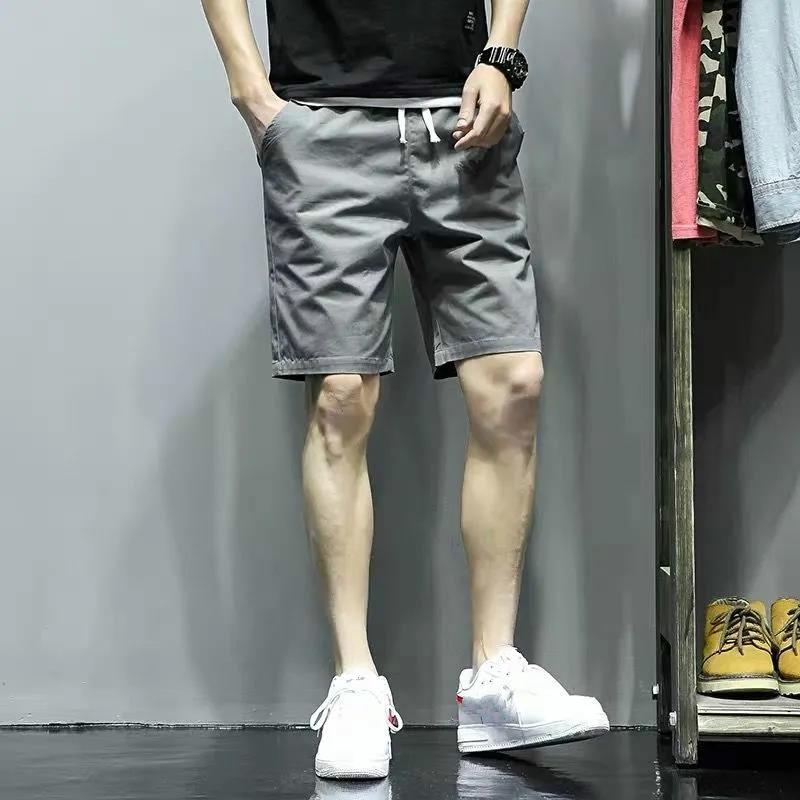 Men's Shorts, Casual Thin Section, Straight Five-point Pants, Men's Summer Self-cultivation Pants, Student Work Pants