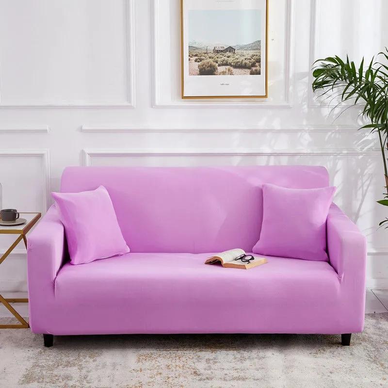 Plain Solid Sofa Covers Couch Slipcovers Elasticate Sofa Slip Cover Anti Slip Stretch Tight Sofa Cover for Living Room Funda  1/2/3/4 Seats