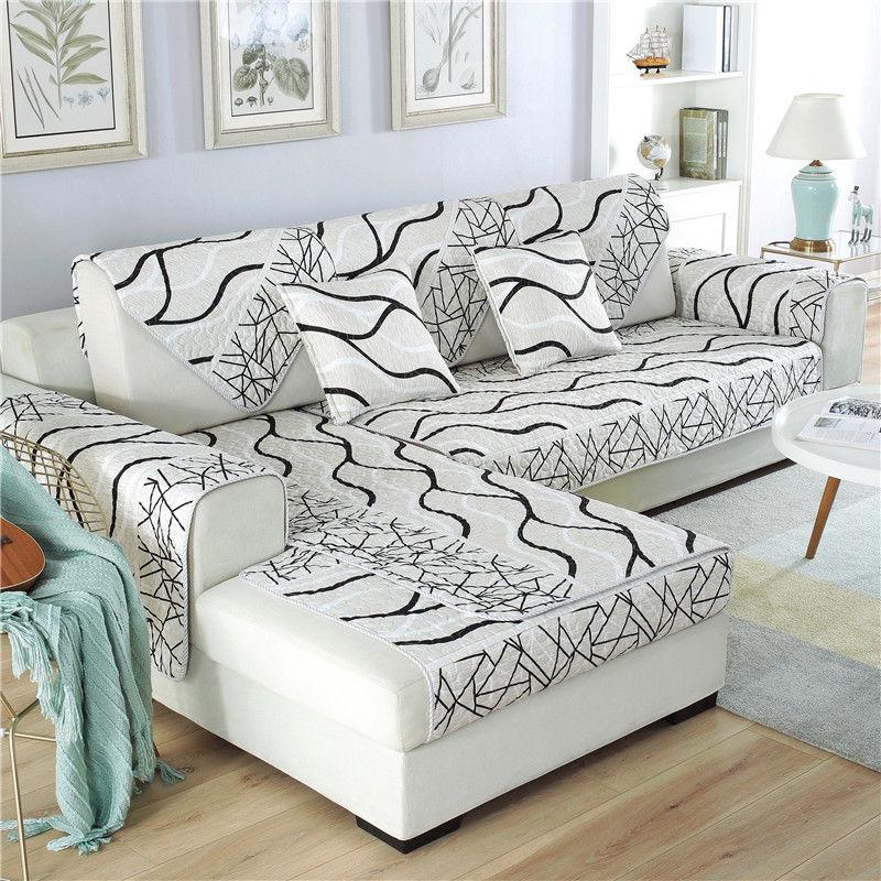 Sofa Cover for Living Room Soft Non-slip L Shaped Slipcover Modern Corner Sofa Covers 1-4 Seats