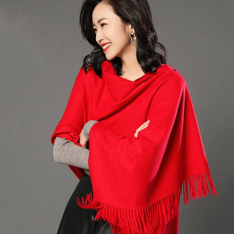 Winter Cashmere Scarf Women Thick Warm Shawls Wraps Lady Scarves Fashion Tassels Pashmina Blanket