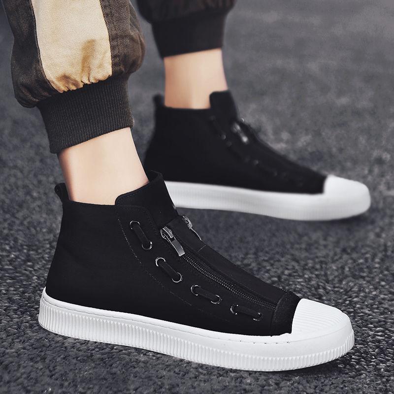 Summer Men's Trendy Shoes Korean Style All-match Casual Shoes Lazy One-foot High-top Sneakers