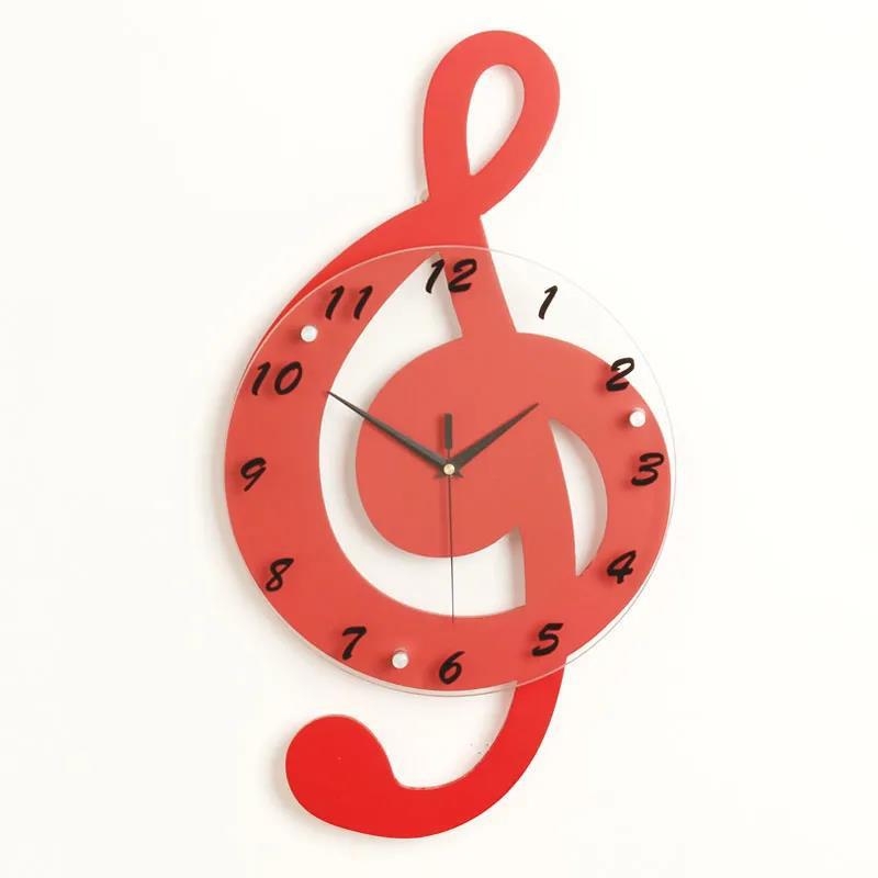 Nordic Music Creative Decoration Clock Wall Clock Living Room Modern Minimalist Pastoral Children's Fashion Mute Personality Clock