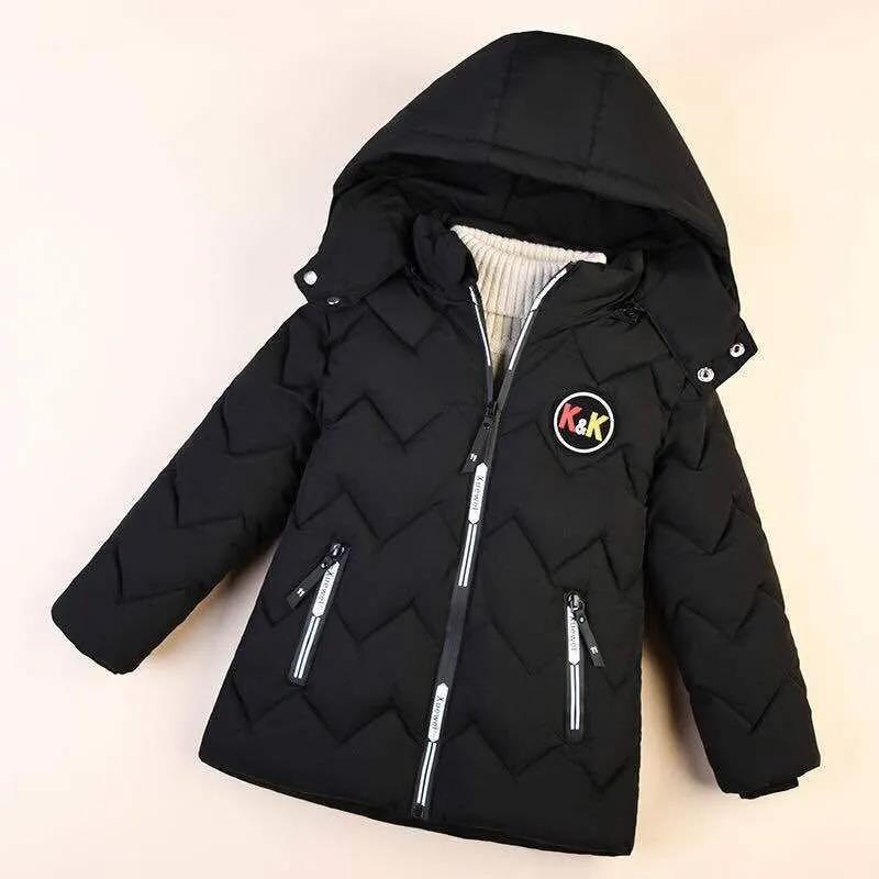 Children's Clothing Baby Winter Children's Cotton-padded Jacket Boy's Down Jackets Warm Cotton-padded Jacket with Velvet Thick Casual Korean Coat