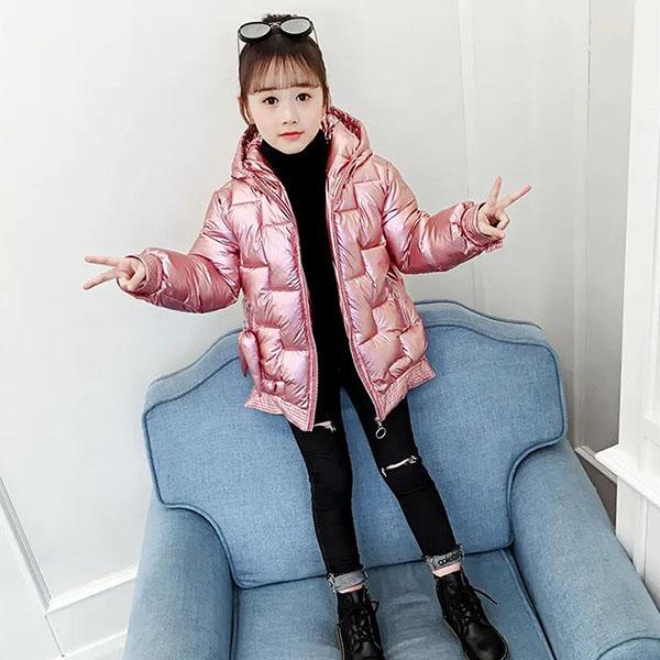 Winter Padded Warm Girls' Cotton-padded Clothes Winter  Children's Mid-length Padded Jackets Padded Padded Clothes Girls' Middle-aged Boys' Jackets