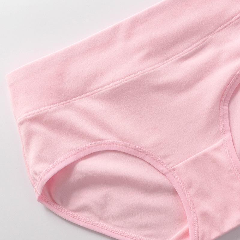 4Pcs/Set Women's Solid Color Seamless Underpants Female Breathable Skin-friendly Panties High-waist Comfortable Cotton Crotch Briefs