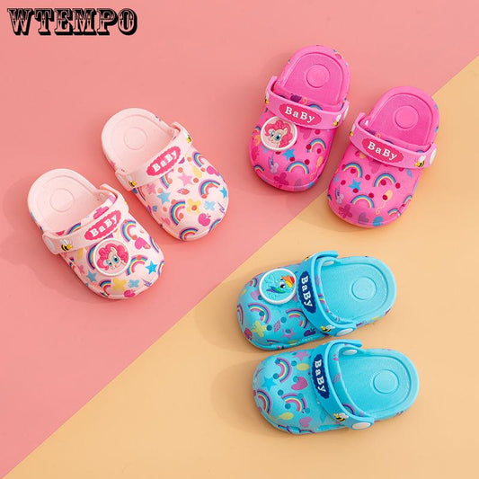 Cute Girls Boys Slippers Kids Flip Flops Cartoon Sandals Water Shoes Kids Slippers Baby