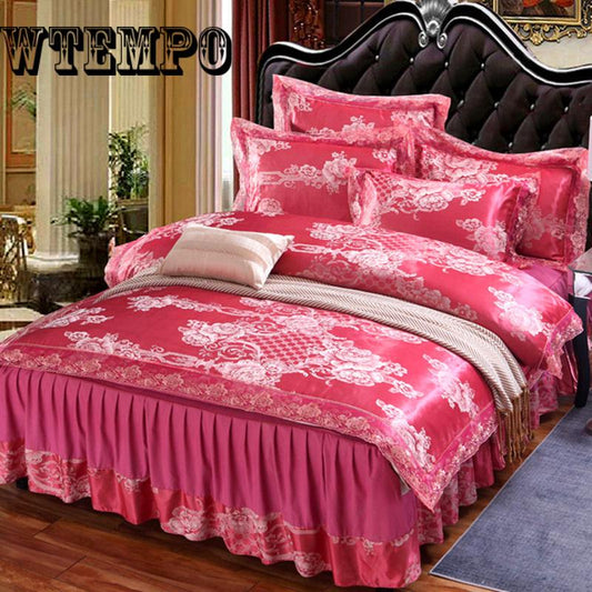 Jacquard Bedding Sets King/Queen Size Wedding Bedclothes Bedspread duvet Cover /Pillowcases