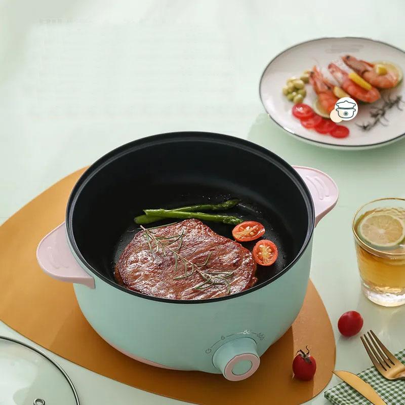 Electric Cooker Mini Electric Cooker Multi-function Electric Frying and Cooking Electric Cooker Non-stick Cooker Household Kitchen Utensils