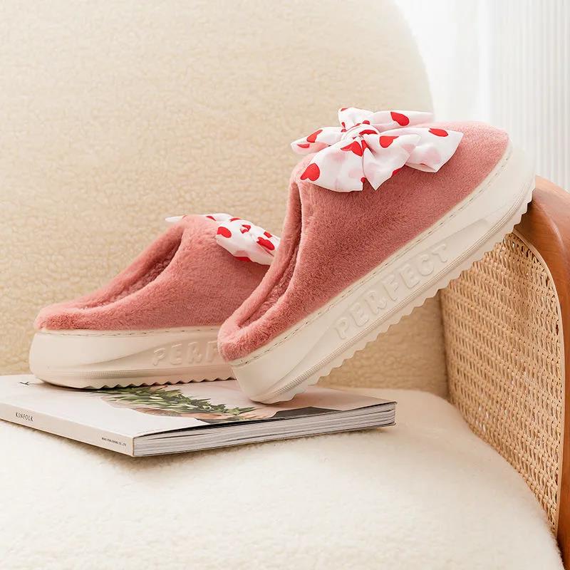 Pure Cotton Slippers Cute Slippers Keep Warm and Comfortable In Autumn and Winter Indoor Non-slip