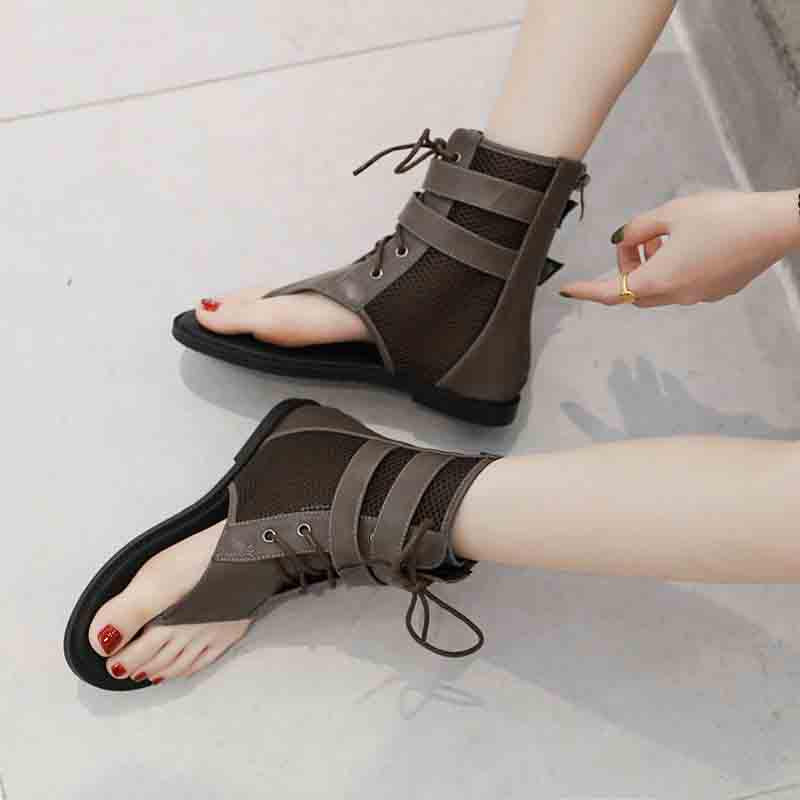 Plus Size 35-40 Summer Women Outdoor Rome Flip Flop Flat Bohemian Beach Shoes Non-slip Office Lady Sandals