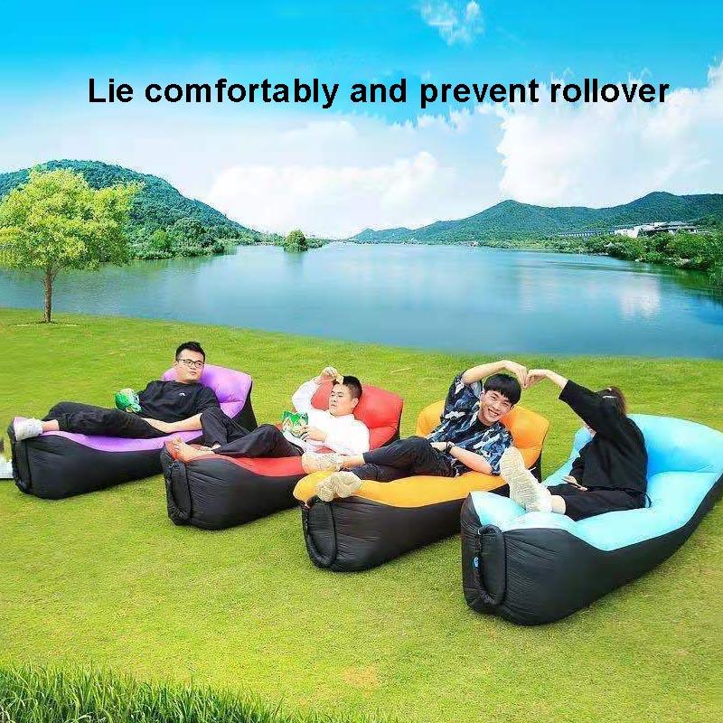 Portable Outdoor Lazy Inflatable Sofa Camping Inflatable Bed Park Air Bed Sleeping Pad