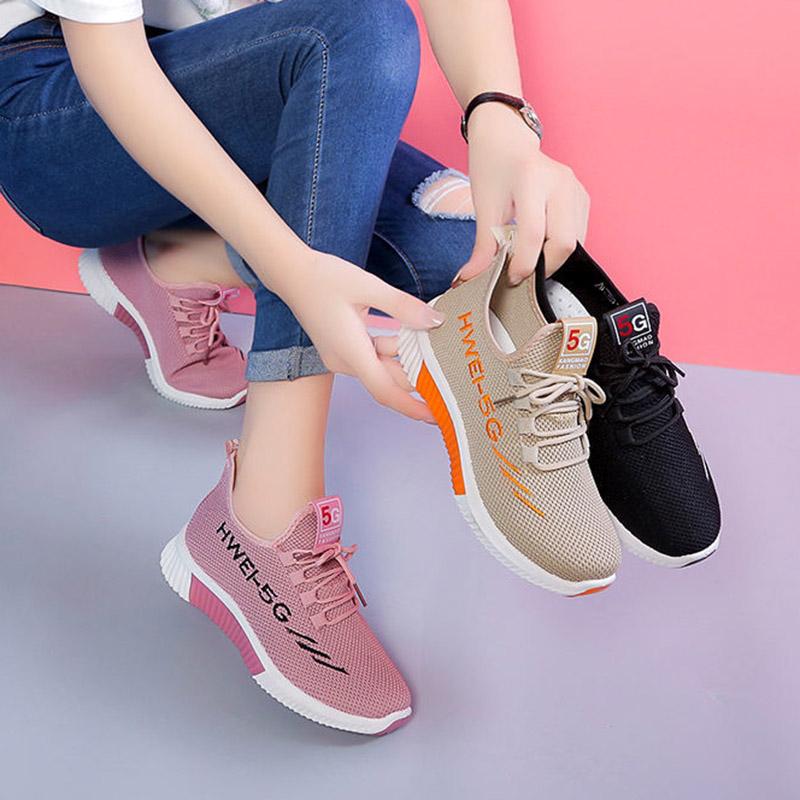 Women's All-match Casual Shoes Spring and Summer Breathable Shoes  Wear-resistant Sports Shoes