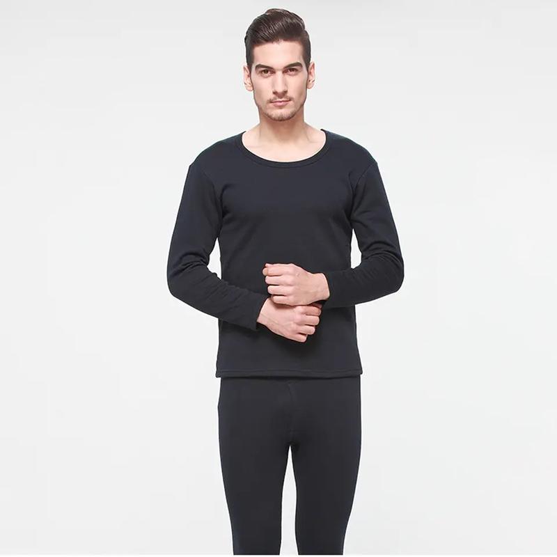 Men Winter Autumn Plus Velvet Thicken Thermal Underwear Tight Suit High Elasticity Wearable Comfortable Soft Lining O-neck Male Long Sleeve Breathable