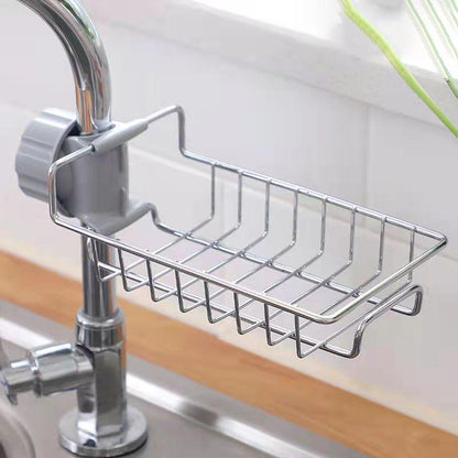 Faucet Rack Stainless Steel Kitchen Sink Storage Telescopic Drain Artifact Rack Sink Sink Rag Basket Home Organizer towel rack Storage Rack