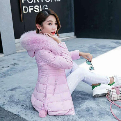 Winter Woman's Cotton clothing Woman's Winter Long Sleeve Warm Jacket Fashion Large size Down Jacket